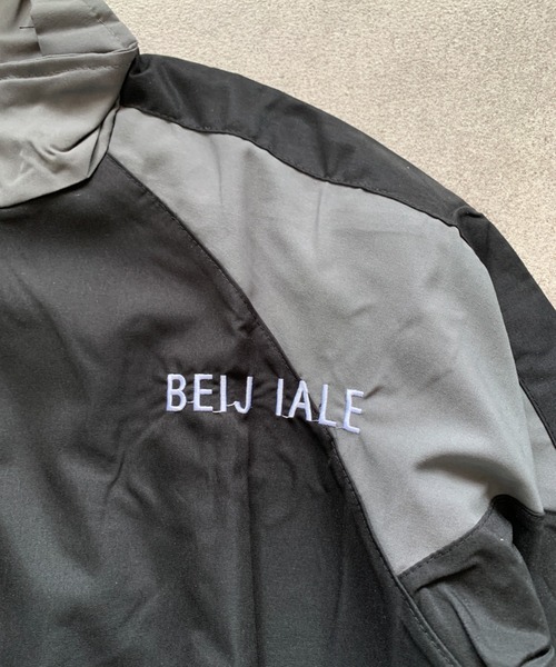 ブルゾン アウター ルーズシルエットバイカラージップジャケット