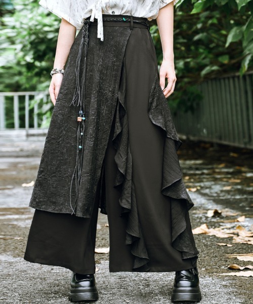 パンツ Ink Layerドレープレイヤードラップワイドパンツ メンズ