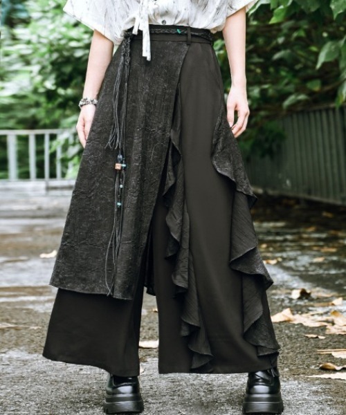 パンツ Ink Layerドレープレイヤードラップワイドパンツ メンズ
