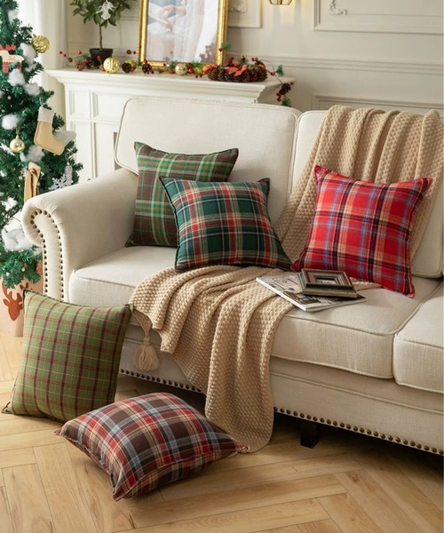 IRADOWL（アイラドール） クッション クッションカバー チェック柄