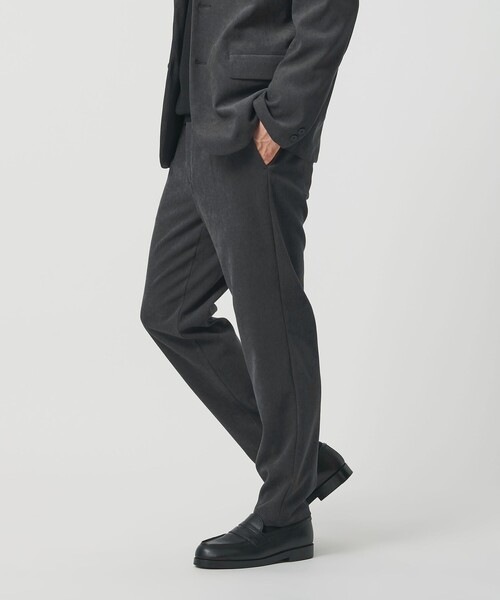 beauty&youth 1 プリーツテーパードパンツ BEAUTY＆YOUTH UNITED ARROWS スラックス ブラッシュド ツイル ワン