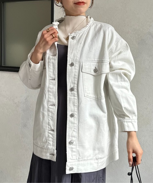 「Thevon」 デニムジャケット FREE ブルー レディース_画像7