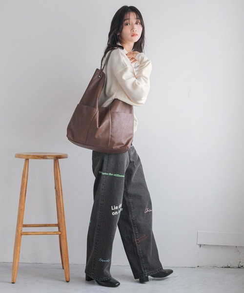 「LOWRYS FARM」 トートバッグ FREE ブラウン レディース_画像3