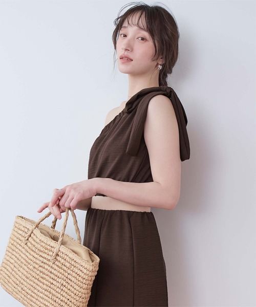 SEA DRESS（シードレス） 水着 3点セット/ギャザーワンショルダー