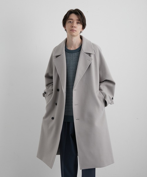 「JUNRED」 トレンチコート L グリーン メンズ_画像9