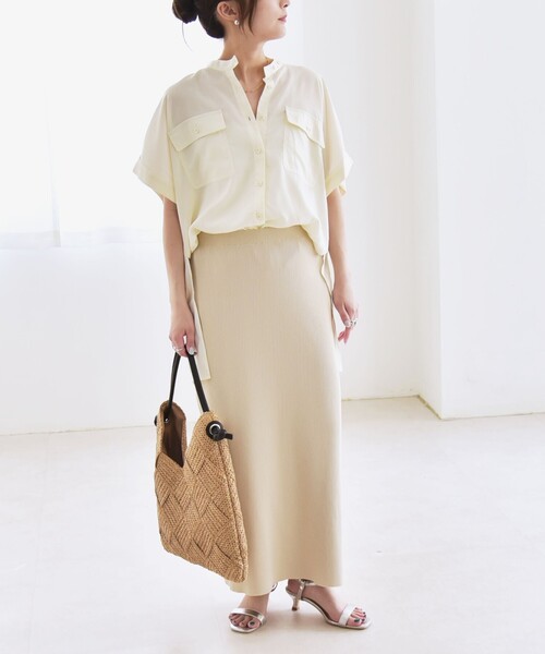「quaranciel」 半袖ブラウス ONE SIZE ナチュラル レディース_画像3