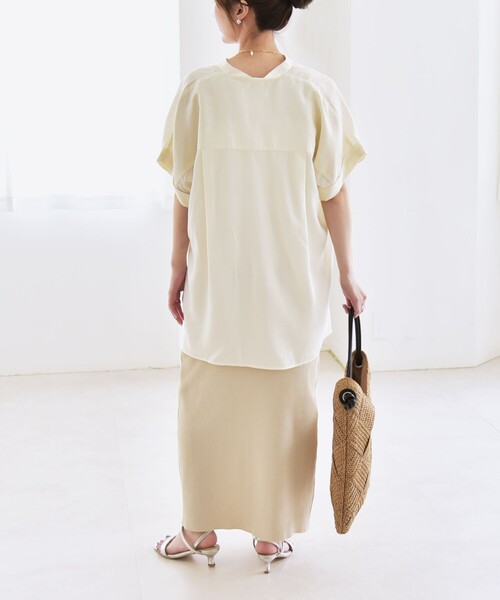「quaranciel」 半袖ブラウス ONE SIZE ナチュラル レディース_画像4