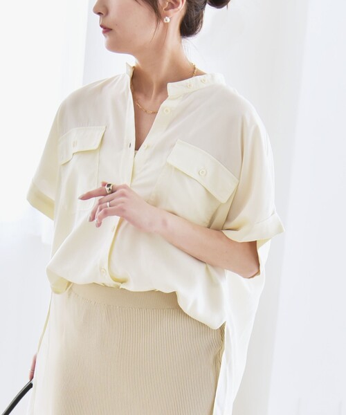 「quaranciel」 半袖ブラウス ONE SIZE ナチュラル レディース_画像5