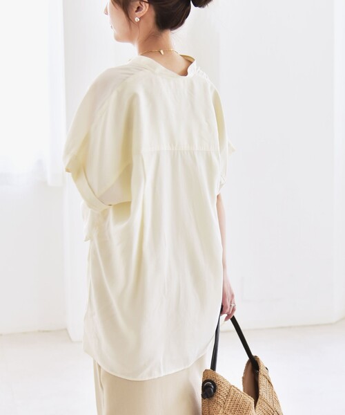 「quaranciel」 半袖ブラウス ONE SIZE ナチュラル レディース_画像6