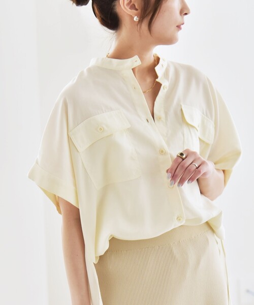 「quaranciel」 半袖ブラウス ONE SIZE ナチュラル レディース_画像9