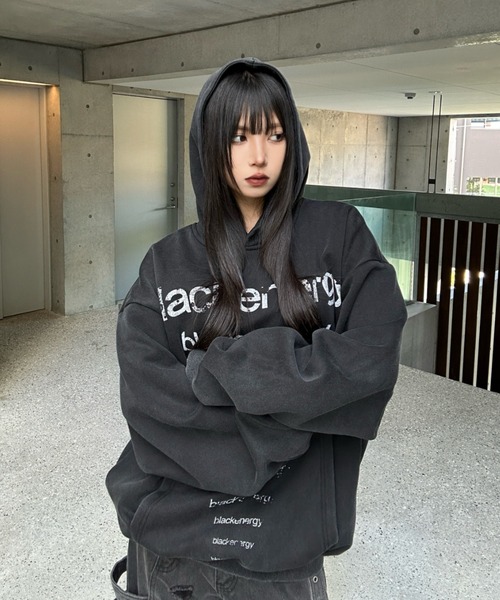 KsG パーカー ブラックエナジーオーバーフーディー レディース メンズ