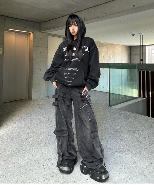 KsG パーカー ブラックエナジーオーバーフーディー レディース メンズ