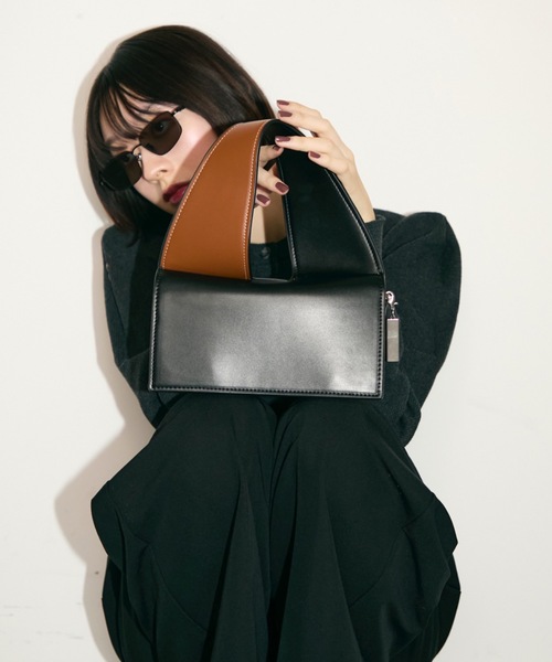 TONER ハンドバッグ 2WAYバイカラーブロックハンドルバッグ : ZOZOTOWN