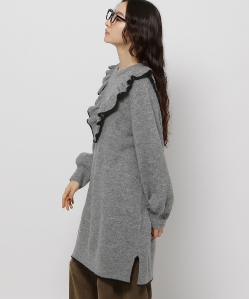 niko and…（ニコアンド） チュニック ニットフリルチュニック