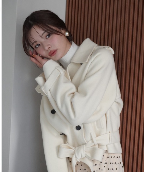 ANGIE トレンチコート FREE ベージュ レディース : ZOZOTOWN Yahoo!店