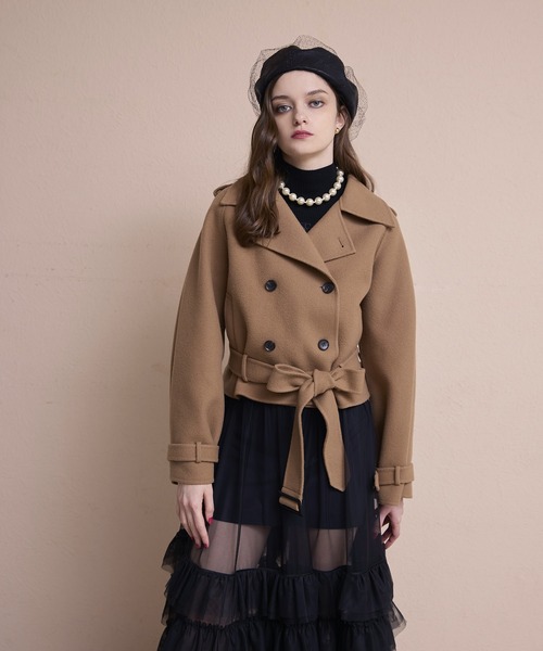 レザーベルトフレアテロンチコート　　eimy istoire レザーベルトフレアテロンチコート eimy istoire EIMY ISTOIRE