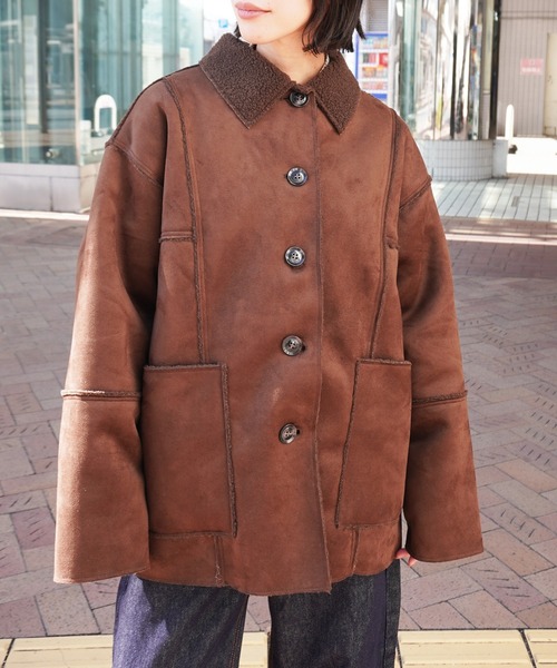 gossara（ゴサラ） ムートンコート ボアコート フェイクムートン