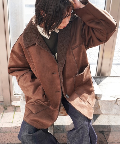 希少 L相当】ロバートストック リアルムートンコート ボア ラムレザー