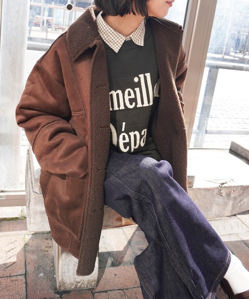 gossara（ゴサラ） ムートンコート ボアコート フェイクムートン