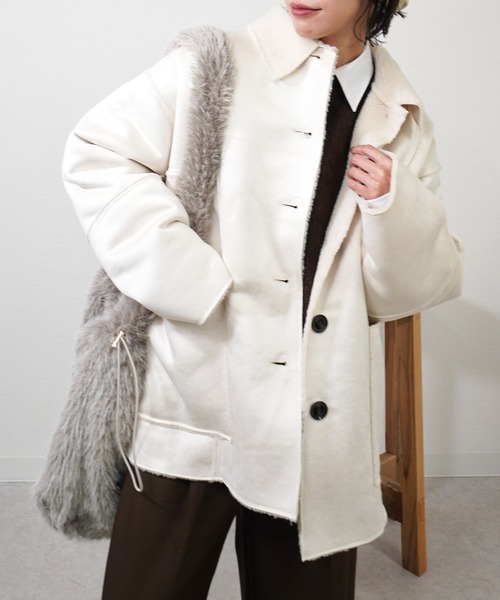 gossara（ゴサラ） ムートンコート ボアコート フェイクムートン