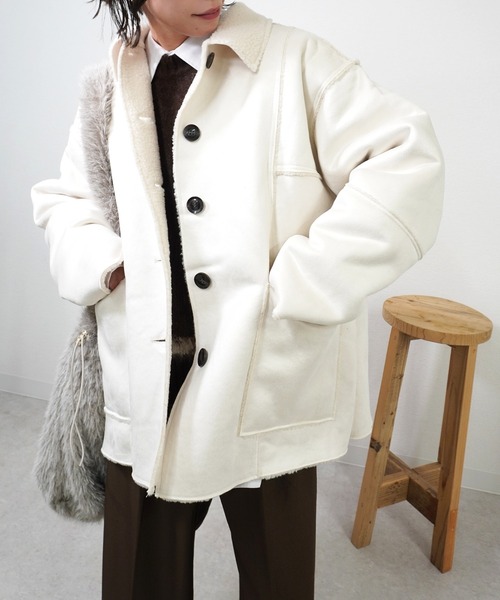 gossara（ゴサラ） ムートンコート ボアコート フェイクムートン