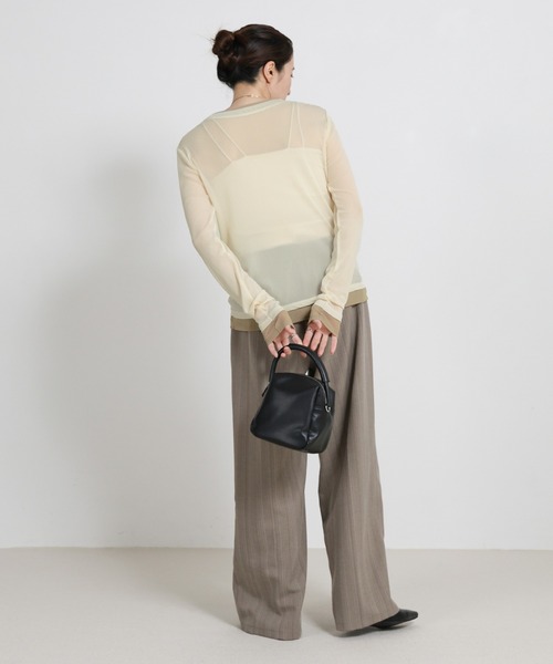 select MOCA（セレクトモカ） tシャツ バイカラーメッシュシアー