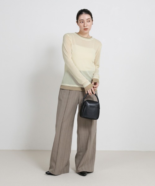 select MOCA（セレクトモカ） tシャツ バイカラーメッシュシアー