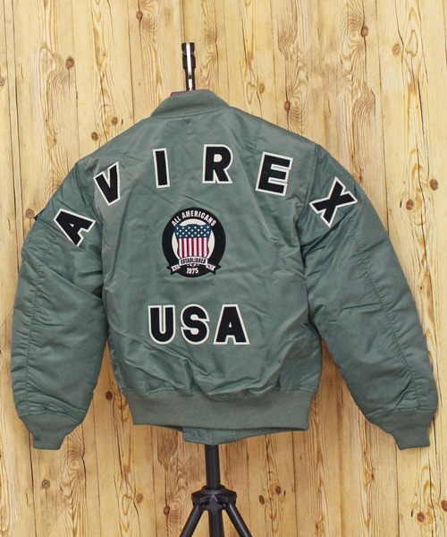 AVIREX（アヴィレックス） ma1 ma-1 MA-1 SIGNATURE BIG LOGO メンズ