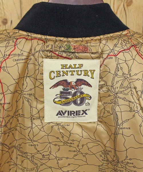 【40周年記念モデル】アヴィレックス　MA-1 カモフラ　刺繍　バックロゴ　XL AVIREX】アヴィレックス MA-1フライトジャケット ライトニング刺繍