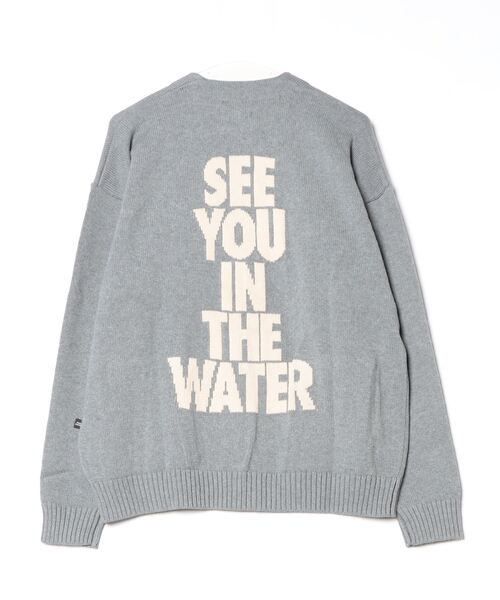 「MAGIC NUMBER」 ニットカーディガン LARGE バーガンディー メンズ_画像3