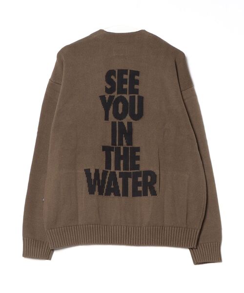 「MAGIC NUMBER」 ニットカーディガン LARGE バーガンディー メンズ_画像4