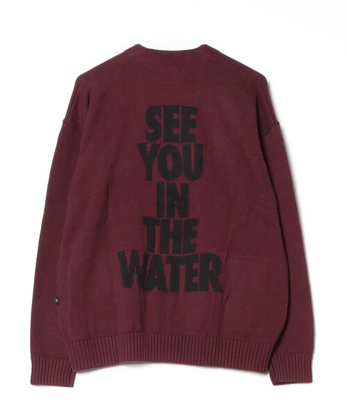 「MAGIC NUMBER」 ニットカーディガン LARGE バーガンディー メンズ_画像5