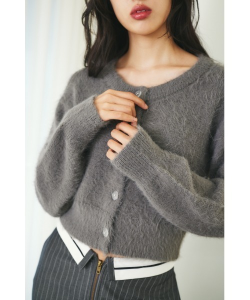 「MIEL CRISHUNANT」 ニットカーディガン FREE ブラック レディース_画像2