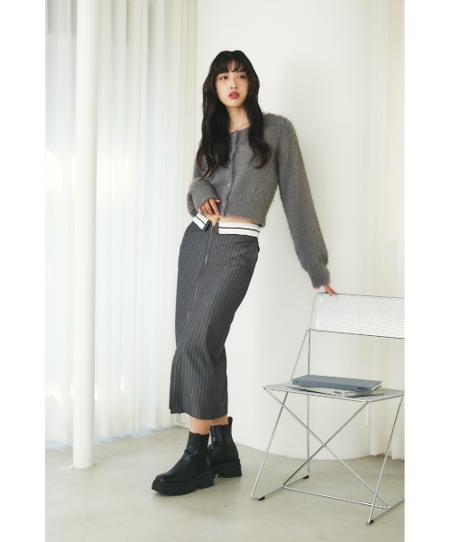 「MIEL CRISHUNANT」 ニットカーディガン FREE ブラック レディース_画像4