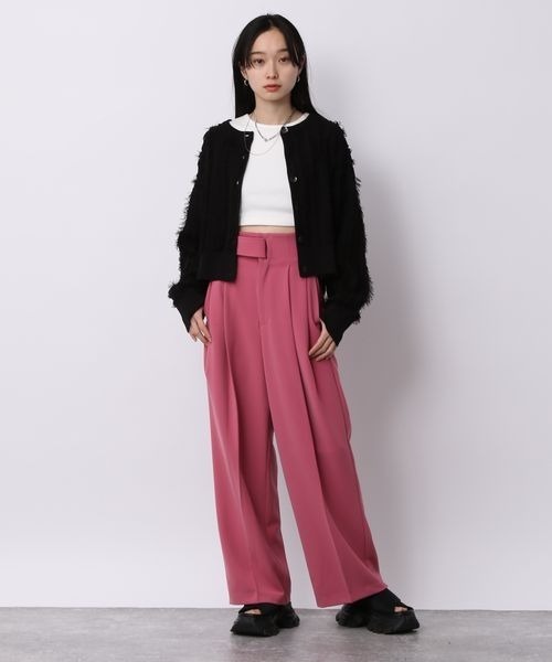 「JEANASIS」 ニットカーディガン FREE オフホワイト レディース_画像4