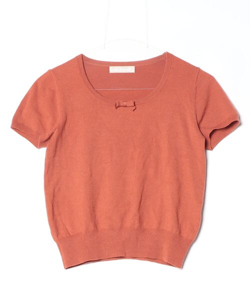 「LAISSE PASSE」 ニットカーディガン 38 オレンジ レディース_画像3