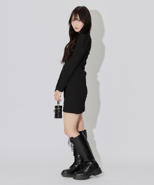 ALLuRing ChaRm ワンピース Cutout Pleated Mini Dress / カットアウト