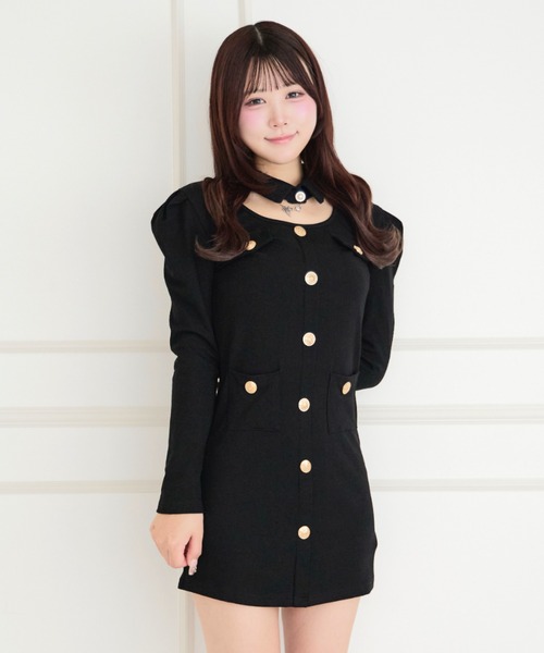 ALLuRing ChaRm ワンピース 夏 Cutout Pleated Mini Dress / カット