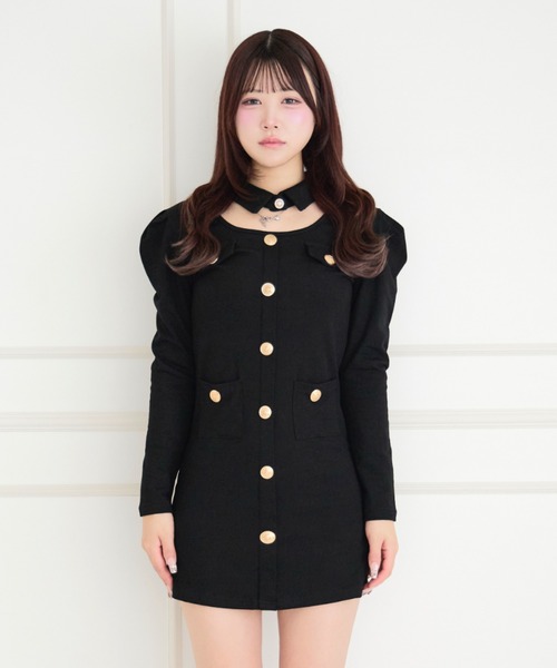 ALLuRing ChaRm ワンピース 夏 Cutout Pleated Mini Dress / カット