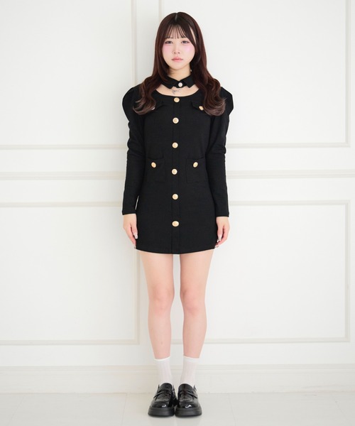 ALLuRing ChaRm ワンピース 夏 Cutout Pleated Mini Dress / カット