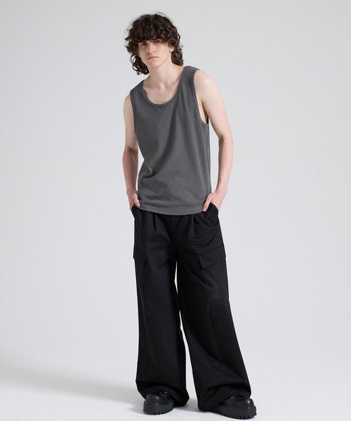 Parts Lab. タンクトップ 「Parts Lab.」T/C Strech Rib Tank Top / T