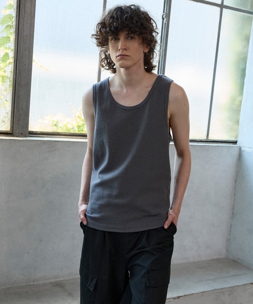 Parts Lab. タンクトップ 「Parts Lab.」T/C Strech Rib Tank Top / T