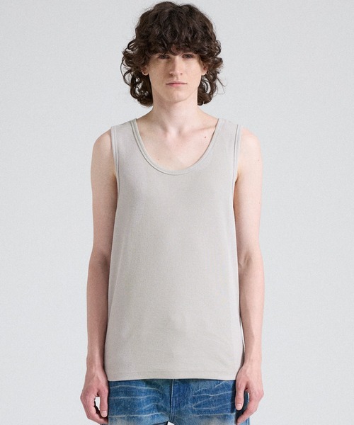 Parts Lab. タンクトップ 「Parts Lab.」T/C Strech Rib Tank Top / T