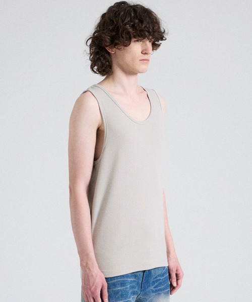 Parts Lab. タンクトップ 「Parts Lab.」T/C Strech Rib Tank Top / T