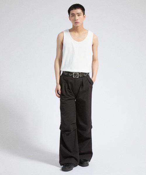 Parts Lab. タンクトップ 「Parts Lab.」T/C Strech Rib Tank Top / T