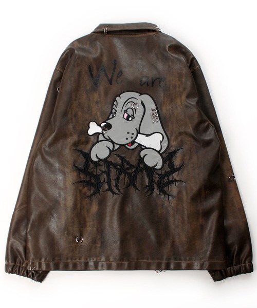 GALFY（ガルフィー） 革ジャン ライダース バチバチピアスPUコーチ