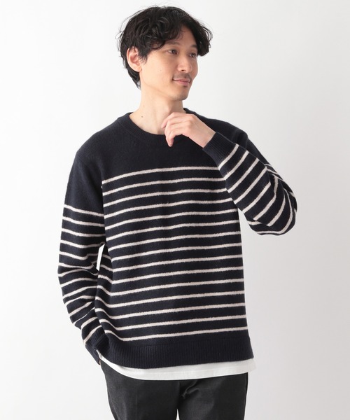 「GLOBAL WORK」 長袖ニット MEDIUM ベージュ メンズ_画像4