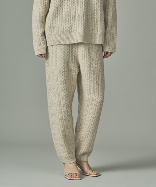 「Curensology」 イージーパンツ FREE オフホワイト レディース_画像2