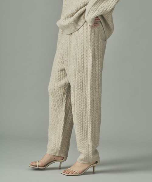 「Curensology」 イージーパンツ FREE オフホワイト レディース_画像3