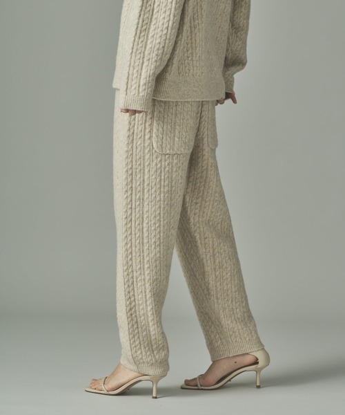 「Curensology」 イージーパンツ FREE オフホワイト レディース_画像4